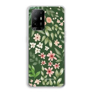 Botanical green sweet flower heaven: Oppo A94 5G Transparant Hoesje