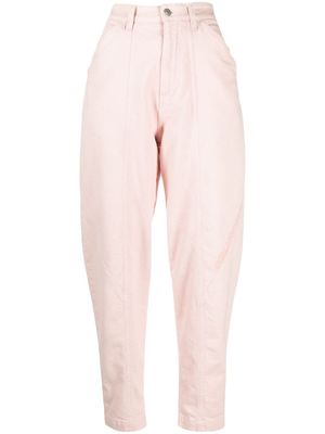 Stella McCartney jean cigarette à taille haute - Rose
