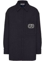 Valentino Garavani surchemise VLogo Signature en tweed - Noir - thumbnail