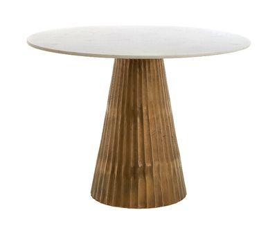 Light & Living Ronde Eettafel 'Leyda' Wit Marmer, Ø100cm