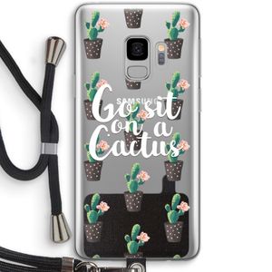 Cactus quote: Samsung Galaxy S9 Transparant Hoesje met koord