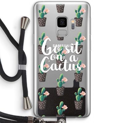 Cactus quote: Samsung Galaxy S9 Transparant Hoesje met koord