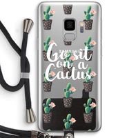 Cactus quote: Samsung Galaxy S9 Transparant Hoesje met koord