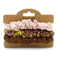 scrunchie Brown | Combideal | 3 stuks