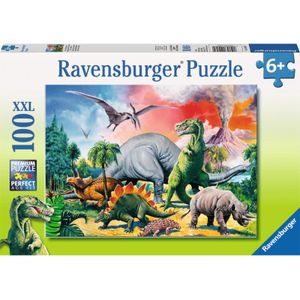 Tussen de dinosauriërs XXL puzzel, 100 stukjes