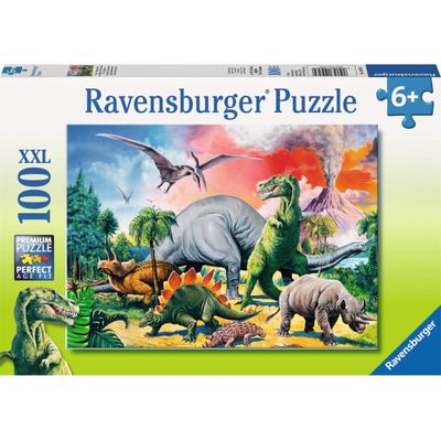 Tussen de dinosauriërs XXL puzzel, 100 stukjes
