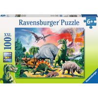 Tussen de dinosauriërs XXL puzzel, 100 stukjes