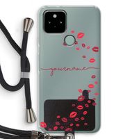 Kusjes: Pixel 5 Transparant Hoesje met koord