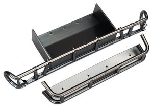 Bumper, rear/ bumper extension (satin black chrome-plated) (TRX-8536X)