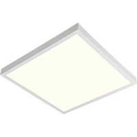 LED Paneel met Stekker - Aigi Leny - 60x60 - Natuurlijk Wit 4000K - 32W - 3840lm - 120lm/W - High Lumen - Opbouw - Vierkant - Mat Wit - Flikkervrij