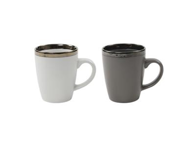 Svenska Living Koffiemok venice 340ml grijs of wit 6 st