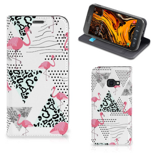 Samsung Galaxy Xcover 4s Hoesje maken Flamingo Triangle