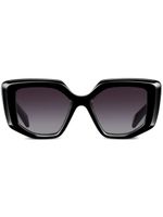 Prada Eyewear lunettes de soleil oversize à logo trianglulaure - Noir