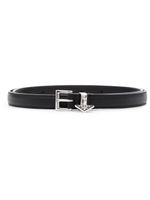 Prada ceinture fine en cuir Saffiano - Noir - thumbnail