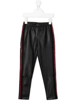 Monnalisa pantalon à ornements - Noir