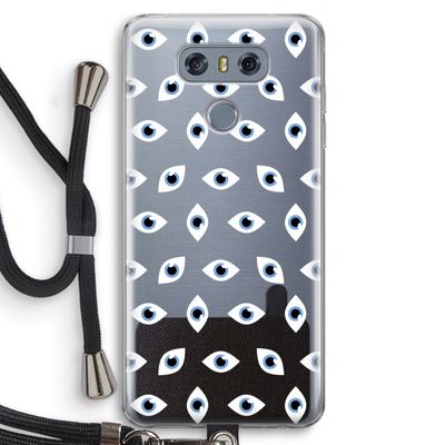 Eyes pattern: LG G6 Transparant Hoesje met koord