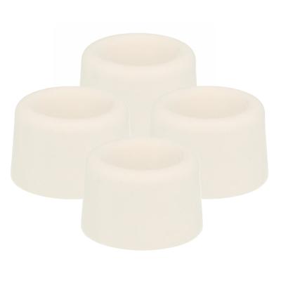 Benson Deurbuffers / deurstoppers rubbers - 4x - wit - 23 x 23 mm - met schroefbevestiging
