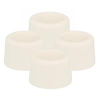 Benson Deurbuffers / deurstoppers rubbers - 4x - wit - 23 x 23 mm - met schroefbevestiging