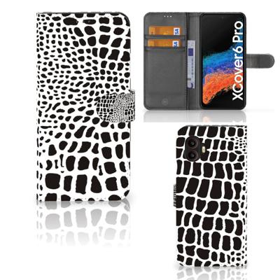 Samsung Galaxy Xcover 6 Pro | Telefoonhoesje | Met pasjeshouder | Slangenprint