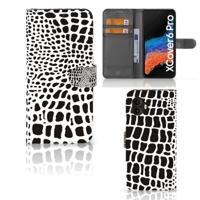Samsung Galaxy Xcover 6 Pro | Telefoonhoesje | Met pasjeshouder | Slangenprint