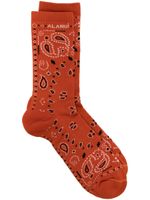 Alanui chaussettes à motif bandana - Orange - thumbnail