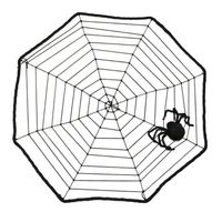 Horror spinnenweb met spin 40 cm - Feestdecoratievoorwerp - thumbnail