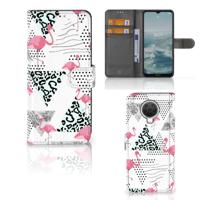Nokia G10 | G20 | Telefoonhoesje | Met pasjeshouder | Flamingo Triangle