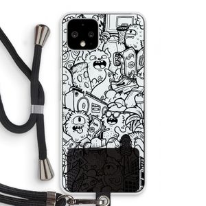 Vexx Black City : Pixel 4 Transparant Hoesje met koord