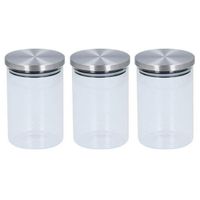 3x Glazen voorraadpot / snoeppot 800 ml