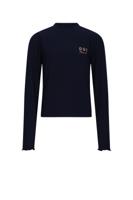NoBell winter jersey crop top meisjes - navy blauw - Krop - rib