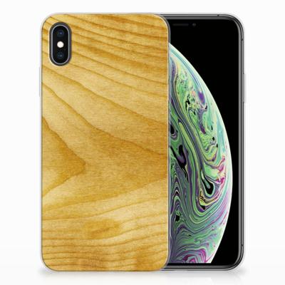 Apple iPhone Xs Max | Bumper Hoesje | Licht Hout