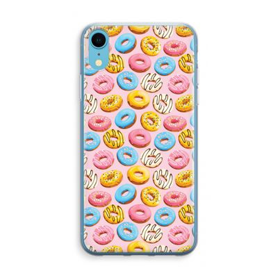 Pink donuts: iPhone XR Transparant Hoesje