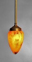 Hanglamp glas Malaga antiek brons