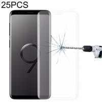 25 stuks voor Galaxy S9 9H oppervlakte hardheid 3D gebogen rand anti-kras Full Screen HD gehard glas screen protector (transparant)
