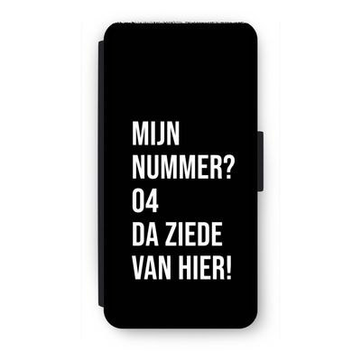 Da ziede van hier - Zwart: iPhone 8 Flip Hoesje