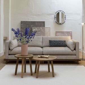 Zuiver 3-zits Bank Blossom Eikenhout en stof