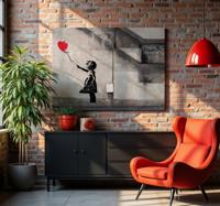 Meisje met weggelopen ballon Canvas schilderij kunst