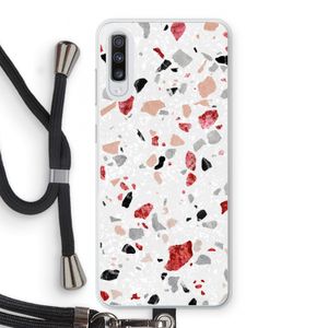 Terrazzo N°12: Samsung Galaxy A70 Transparant Hoesje met koord