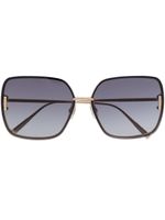 Chopard Eyewear lunettes de soleil teintées à monture carrée - Noir