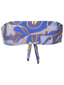 Lygia & Nanny bikini bandeau à imprimé graphique - Bleu