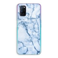 Blauw marmer: Oppo A72 Transparant Hoesje
