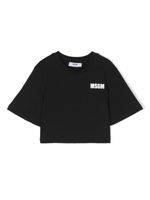 MSGM Kids t-shirt en coton à logo imprimé - Noir - thumbnail