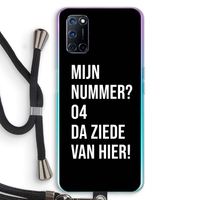 Da ziede van hier - Zwart: Oppo A72 Transparant Hoesje met koord