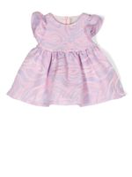 PUCCI Junior robe mi-longue évasée à imprimé abstrait - Rose