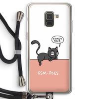 GSM poes: Samsung Galaxy A8 (2018) Transparant Hoesje met koord