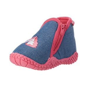 Playshoes pantoffels jeansblauw eenhoorn Maat