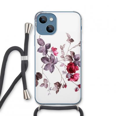 Mooie bloemen: iPhone 13 mini Transparant Hoesje met koord