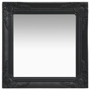 VidaXL Wandspiegel barok stijl 50x50 cm zwart