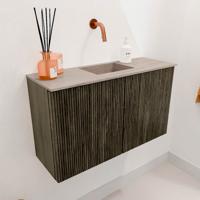 Toiletmeubel Mondiaz Joya Dlux | 70 cm | Meubelkleur Shadow | Faye wastafel Saba Wasbak Midden | Zonder kraangat(en) Toiletmeubel Mondiaz Joya Dlux | 70 cm | Meubelkleur Shadow | Faye wastafel Saba Wasbak Midden | Zonder kraangat(en)