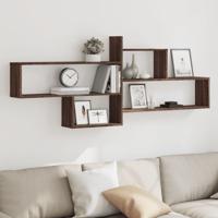 Wandschap 167,5x18x68 cm bewerkt hout bruin eikenkleurig